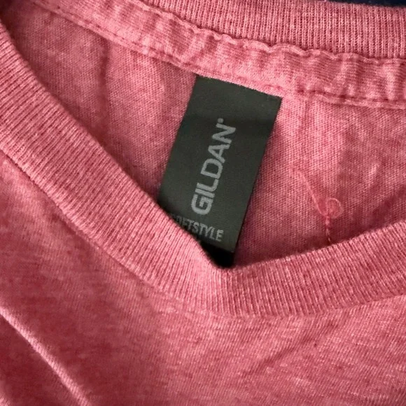 Gildan Women's M Medium I'm His Minnie Mouse‎ Graphic T-Shirt Rose Short Sleeve - Picture 4 of 13